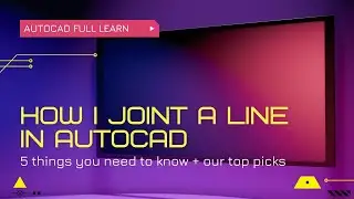 How i joint a line in auto-cad| Joining Lines in AutoCAD| Autocad for begginers | 