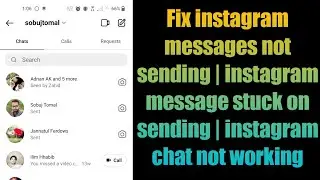 Fix instagram messages not sending | instagram message stuck on sending | instagram chat not working