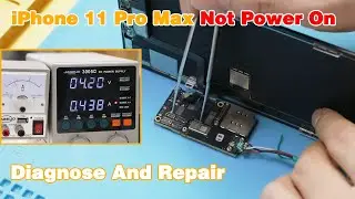 iPhone 11 Pro Max Not Power On Diagnose And Repair, Troubleshoot With DC Power Supply.