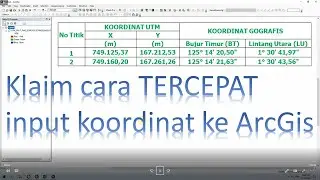 input koordinat ke ArcGis|memasukkan koordinat ke ArcGis