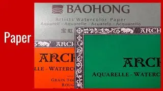 Watercolor paper comparison.