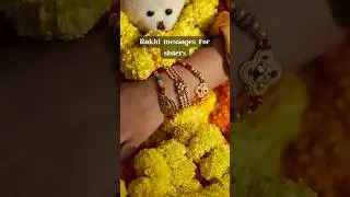 Rakhi messages for sisters
