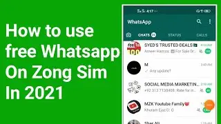 How to use Free Whatsapp On Zong Sim | Zong Free Internet Trick 2021