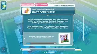 The SIMS FreePlay - Super Toddler Quest - Draw a Plan Action