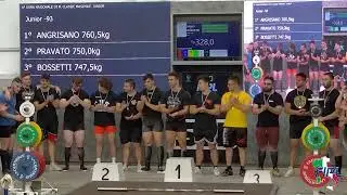 6^ GARA NAZIONALE DI PL CLASSIC MASCHILE JUNIOR-  Cat. -93 kg. 3° e 4° gruppo