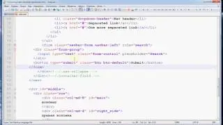 Видео урок 5 - html верстка формы поиска в меню сайта navbar bootstrap