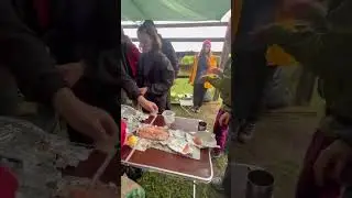 Дегустация запечённого Кижуча.