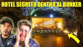 SURVIVE FOR 24H INSIDE A BUNKER HOTEL - THIS PLACE IS HIDDEN INSIDE THE MOUNTAIN!