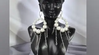 Серьги кольца  #handmadejewelry #модныесерьги #серьгисжемчугом #мк
