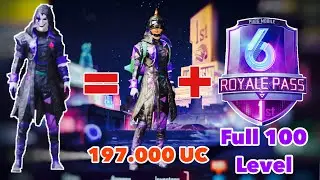 Pubg Mobile: Mở Full 100 Level Royal Pass Season 6 | Quay The Fool Set cực đẹp | 197.000 UC