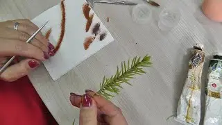 Еловая веточка из полимерной глины. Мастер-класс