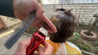 Cutting hair without scissors #viralvideo #haircut #shorthaircut  #newhairstyle #keşfet #hairstyle