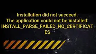 Install Parse Failed No Certificates In Android Studio