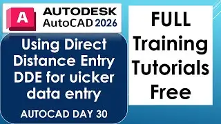 Using Direct Distance Entry DDE for quicker data entry AUTOCAD DAY 30