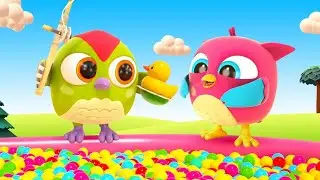 Развивающие мультики для самых маленьких — Совенок ХопХоп для малышей — Дятел ТукТук ловит рыбку