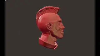 Speed sculpt marathon head 6 day 6, man punk head. Nomad Sculpt.
