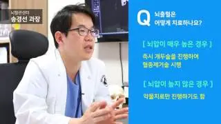 [뉴고려병원] 뇌출혈은 어떻게 치료하나요?