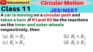 A car is moving on a circular path and takes a turn .If R1and R2be the reactions on the inner and ou