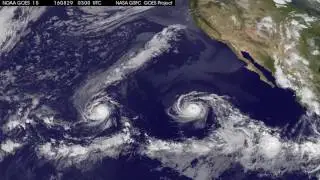 Satellite Tracks Double Eastern Pacific Hurricanes