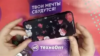 Кейс на iPhone, силикон мягкий Роза Pretty, черный