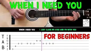 WHEN I NEED YOU | Easy guitar melody lesson for BEGINNERS (with tabs) - Leo Sayer