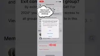How to Exit Community Group in WhatsApp in Hindi #Pazzogirltech #ytshorts #youtubeshortvideo #tech