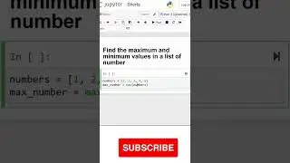 Python - Find the Maximum and Minimum Value in a List of Numbers