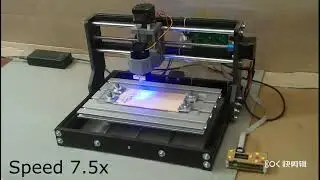 Portable 2500MW CNC Router Laser 3 Axis GRBL Control CNC Machine cutting and engraving demo