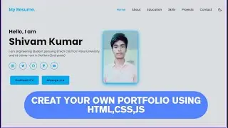 How to Create a Professional Portfolio Website Using HTML, CSS, JS | Complete Responsive Website