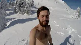 ночевка на горе Петрос (штормовой ветер) зимой !!! и днем просто шикарная погода и спуск 2А