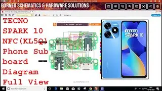 Tecno Spark 10 NFC (KL5Q) Phone Sub board Diagram Full View Step by Step