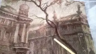 Питерский дворик:Ура!!!Закончила большой лист!Переходим дальше)