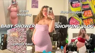 PREPARING FOR MY BABY SHOWER VLOG! extreme room cleanout, dress shopping, & photoshoots!