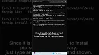 10 - How to Install and Search Python Package Library Using pip_search 