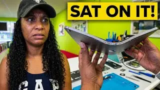 DEEP CLEANING AND FIXING BEND IPAD AND CASE 😱 #apple #asmr