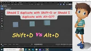 Blenders Basics :Shift +D vs Alt +D #blender3d  #3dmodeling  #blendertutorial