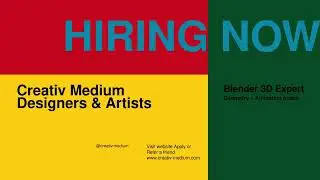 Creativ Medium : we are hiring designers, artists and technologists