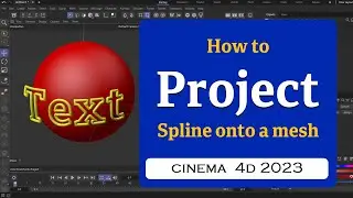 How to Project a spline onto a mesh in Cinema 4D 2023 @MaxonVFX ​