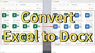 Batch convert hundreds of Excel spreadsheets such as Xls and Xlsx into Docx format in Word documents
