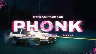 Phonk Twitch Overlay and Alerts Stream Package for OBS