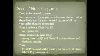 Chinese Medicine Nutrition: Seeds / Nuts / Legumes and Their General Qualities