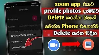 how to remove zoom profile picture | sinhala | remove zoom profile picture