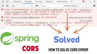 HOW TO SOLVE CORS ERROR IN SPRING BOOT | 2 METHORDS | CORS | SOLVED | 100% SOLUTION