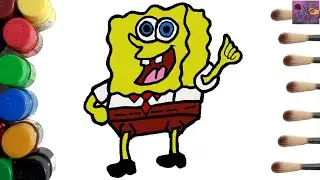 How to Draw Spongebob | Spongebob Squarepants Drawing with Color