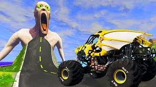 Horror BeamNG.Drive - Epic Escape From The Shy Guy (SCP-096) | Monster Speed Car VS Giant Bulge