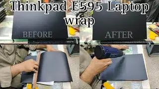 Lenovo thinkpad e595 laptop wrap with black matt vinyl