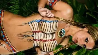 GIRL WITH NO CLOTHES BUT BODY PAINT #1