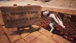 Conan Exiles - Blowing Up 100 Winged Death Bosses for Loot & taking Riptide to the water dungeon