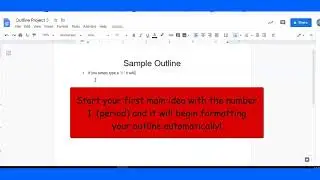 Making an Outline in Google Docs