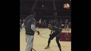 Lebron makes JR Smith and Iman Shumpert play 1V1 to see who goes back to the Knicks (MUST WATCH😂)